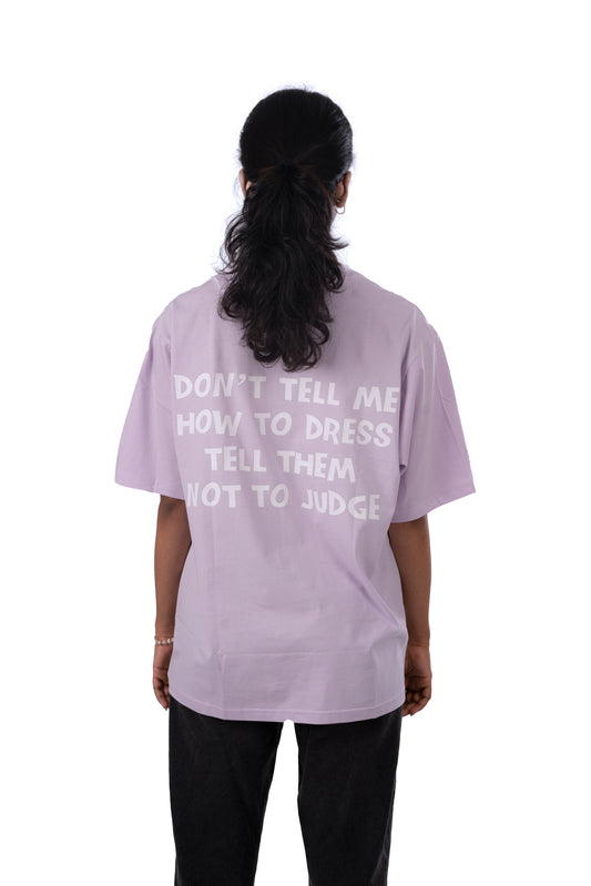 Word print T-Shirt Purple