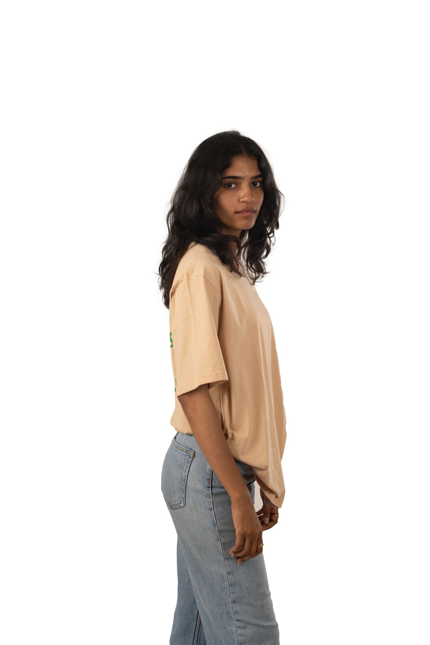 WORD PRINT T-Shirt Beige